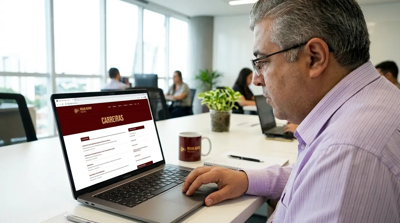 Profissional de saúde analisando oportunidades de desenvolvimento de carreira em MG