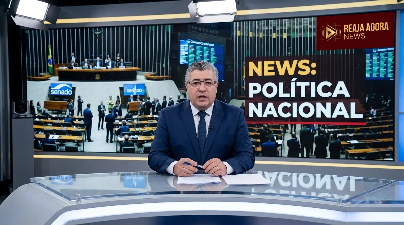 Protesto em Brasília sobre atos governamentais na política nacional brasileira